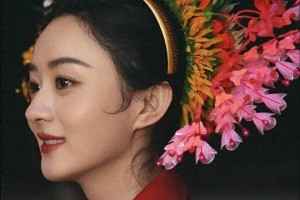 赵丽颖簪花簪刀造型弘扬非遗文化