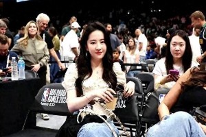 刘亦菲NBA看球惊艳亮相，冻龄女神风采依旧